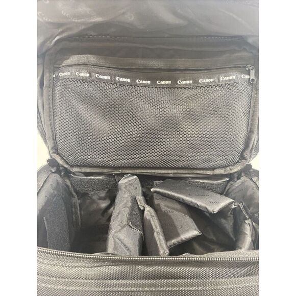 Canon Rebel Nylon Padded Camera Equipment Bag Strap + Pockets 14" x 8" x 8.5" - Picture 8 of 16